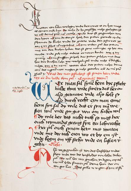 Abb. 1: Wolfenbüttel, Herzog August Bibliothek, Cod. Guelf. 1.6.6 Aug. fol., fol. 14v (= S. 91,11 – 94,2 in der Edition). Das Manuskript ist die Leit-Handschrift der Edition.