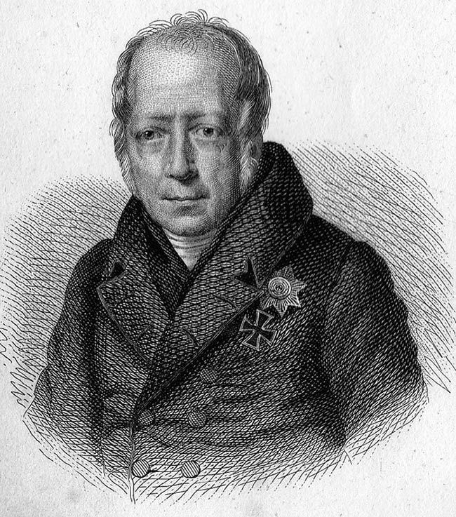 Abb. 1: Wilhelm von Humboldt (1767–1835), Mitbegründer der vergleichenden Sprachwissenschaft im 19. Jahrhundert, führte nur zwei Jahre nach der Entzifferung der Hieroglyphen durch Champollion 1822 das Ägyptische in den Diskurs der Sprachvergleichung ein. Stahlstich um 1850 nach der Lithographie von Franz Krüger (um 1810). Quelle: Wilhelm von Humboldt (Moderne Klassiker. Deutsche Literaturgeschichte der neueren Zeit, Bd. 13), Kassel 1853. 