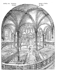 Abb. 3: Berlin, ev. Emmauskirche, 1891–1893, Inneres (aus: Karl Emil Otto Fritsch, Der Kirchenbau des Protestantismus von der Reformation bis zur Gegenwart, Berlin 1893, S. 369).